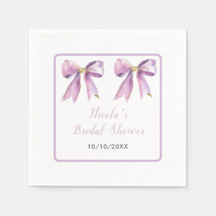 Servilleta De Papel Ducha de Novia Lazo Coquette Púrpura