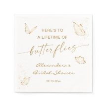 Ducha de Novia Mariposa de Oro Blanco
