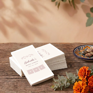 Servilleta De Papel Ducha de Novia Mexicana Dusty Rose Viva la Novia