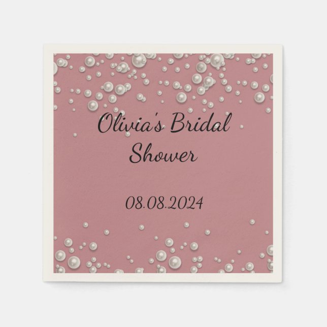 Servilleta De Papel Ducha de novia Napkin (Anverso)