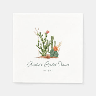 Servilleta De Papel Ducha de novia personalizada con cactus del desier