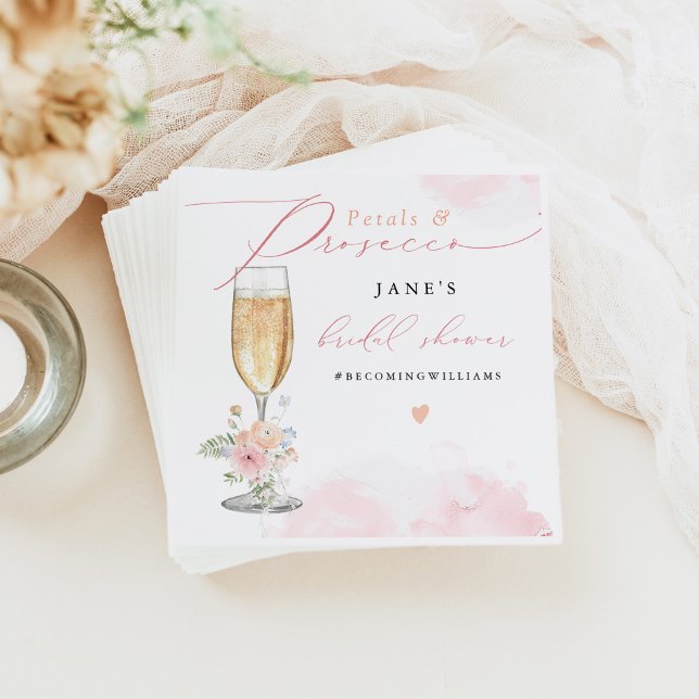 Servilleta De Papel Ducha de Novia Pétalos Florales y Prosecco JANE (Subido por el creador)