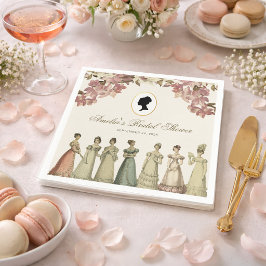 Servilleta De Papel Ducha de Novia Regencia Damas Vintage Caligrafía