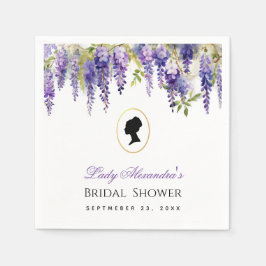 Servilleta De Papel Ducha de Novia Regencia Vintage Floral de Wisteria