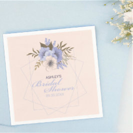 Servilleta De Papel Ducha de Novia Rosas Geométricas Pastel Violeta Me