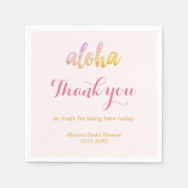 Servilleta De Papel Ducha de novia tropical de Aloha