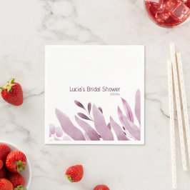 Servilleta De Papel Ducha de Novia Única Burgundy Hojas Grandes