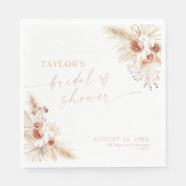 Servilleta De Papel Ducha de novias Boho Beige