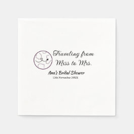 Servilleta De Papel Ducha de novias de viaje añada fecha de caducidad