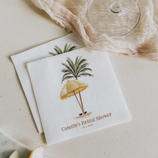 Servilleta De Papel Ducha de novias en la playa de verano (Summer Beach Bridal Shower Napkins)