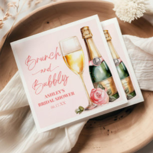 Servilleta De Papel Ducha de novios Brunch and Bubbly Mimosa Champagne