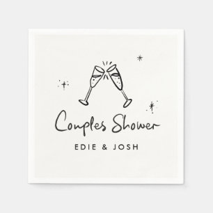 Servilleta De Papel Ducha de parejas moderna natural elegante manuscri