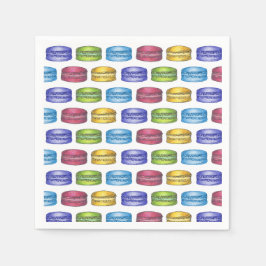 Servilleta De Papel Ducha de Pastel Galleta Macarón Francés Pastelería