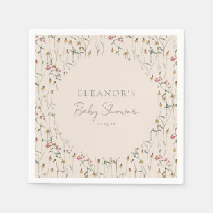 Servilleta De Papel Ducha de pradera de flores silvestres personalizad