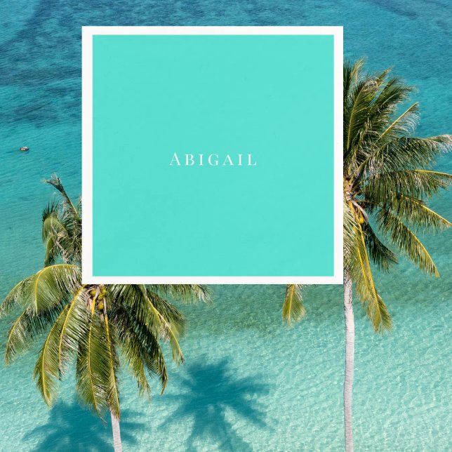 Servilleta De Papel Ducha de texto turquesa personalizada (Subido por el creador)