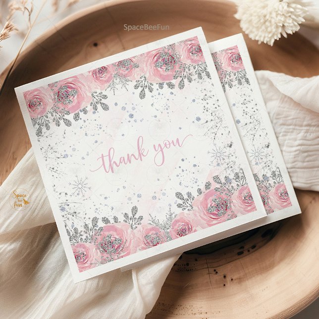 Servilleta De Papel Ducha de Winter Baby (Winter Baby Shower Napkins, It's Cold Outside Napkins, Snowflake Baby Shower Napkins, Winter Wonderl)