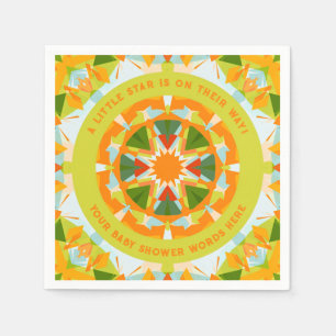 Servilleta De Papel Ducha divertida de bebé estrella verde naranja bri