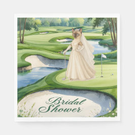 Servilleta De Papel DUCHA GOLF BRIDAL para golfista Gato Lover