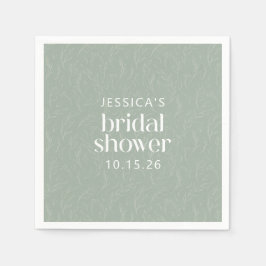 Servilleta De Papel Ducha nupcial bucal rústica verde verde