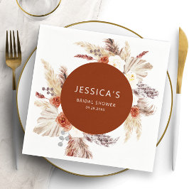 Servilleta De Papel Ducha nupcial de Boho Pampas