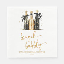 Ducha nupcial de brunch y bubbly Gold Champagne