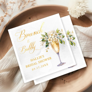 Servilleta De Papel Ducha nupcial de Brunéi y Bubbly Champagne