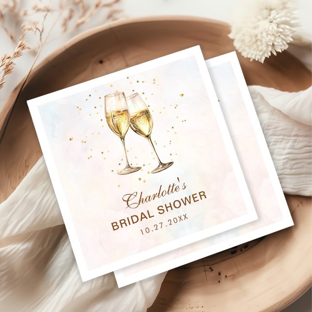 Servilleta De Papel Ducha nupcial de Brunéi y Bubbly Champagne (Subido por el creador)