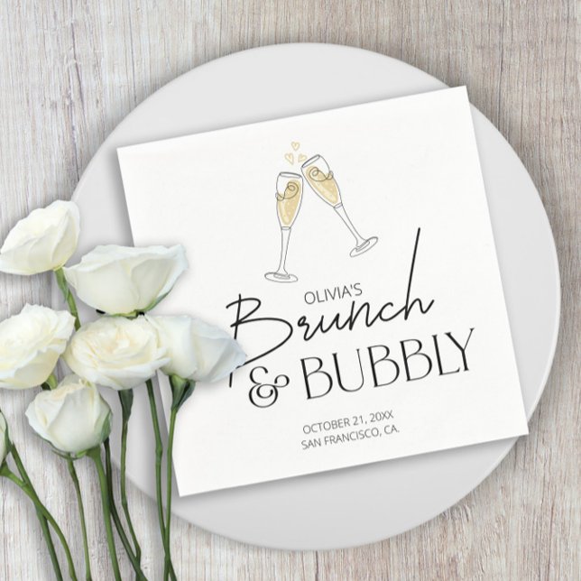 Servilleta De Papel Ducha nupcial de Brunéi y Bubbly Champagne (Subido por el creador)