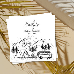 Servilleta De Papel Ducha nupcial de campamento minimalista
