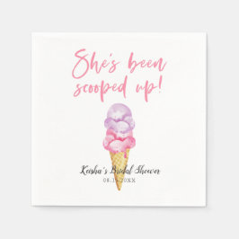 Servilleta De Papel Ducha Nupcial de Helado Atrapada