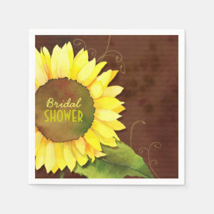 Servilleta De Papel Ducha nupcial de Sunflower Bloom