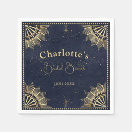 Servilleta De Papel Ducha nupcial de Tarot Celestial de Marina y Oro