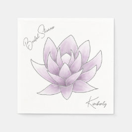 Servilleta De Papel Ducha nupcial Elegante Lotus Rosa