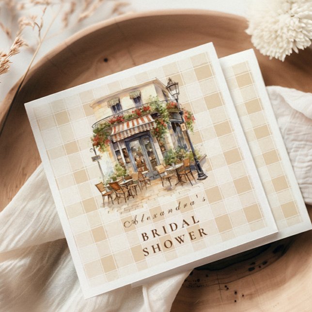 Servilleta De Papel Ducha nupcial en un café francés neutral (Subido por el creador)