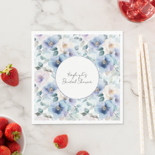 Servilleta De Papel Ducha Nupcial Flores Lavanda Hermosas Románticas