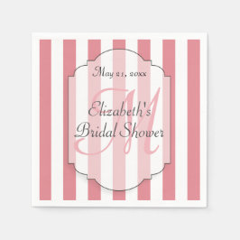 Servilleta De Papel Ducha nupcial Monograma Rosa Personalizado