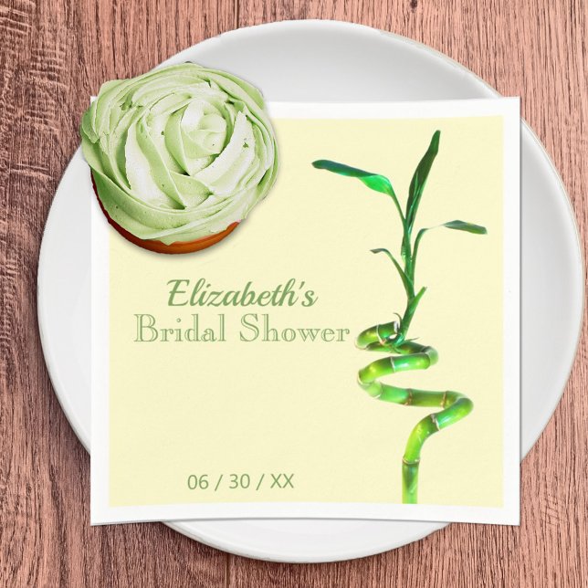 Servilleta De Papel Ducha nupcial personalizada Lucky Bamboo (Subido por el creador)