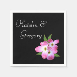 Servilleta De Papel Ducha nupcial Ropa rosa de dogwood