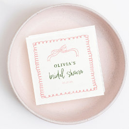 Servilleta De Papel Ducha nupcial rosa y verde