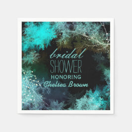 Servilleta De Papel Ducha nupcial turquesa de los bosques