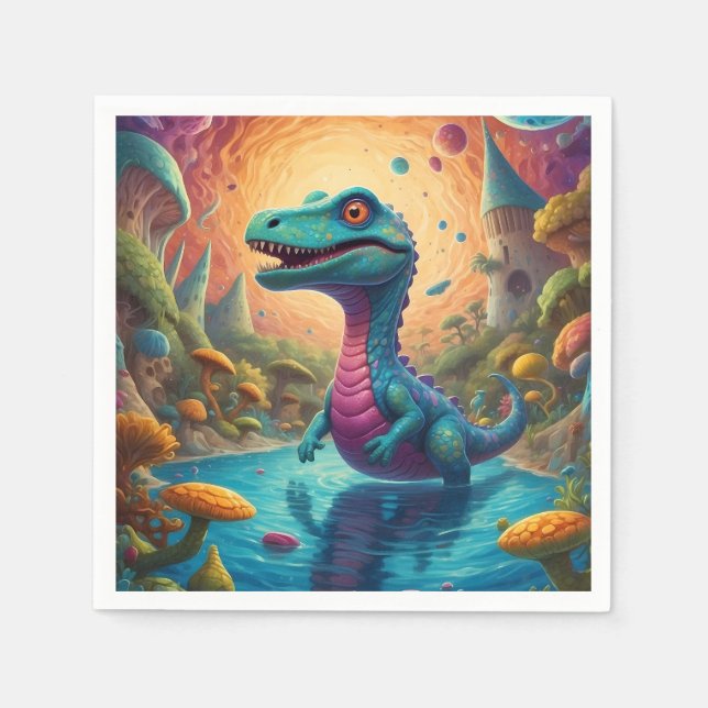 Servilleta De Papel Ducha para bebé Dino-Mite (Anverso)