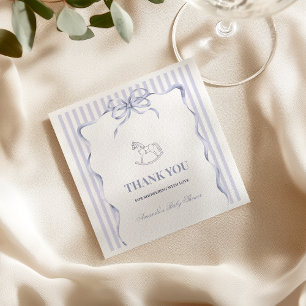 Servilleta De Papel Ducha para bebé Vintage Wavy Blue Boy Caballo de J