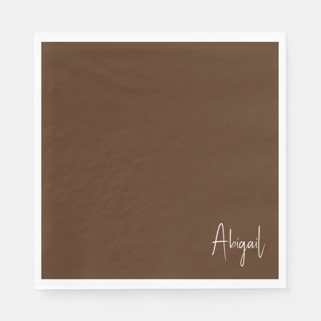Servilleta De Papel Ducha personalizada Chocolate Brown (Anverso)