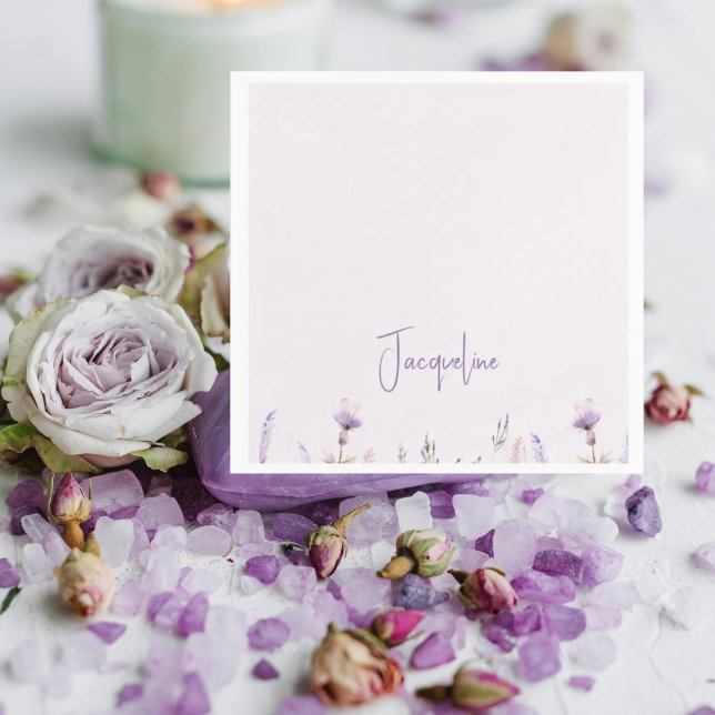 Servilleta De Papel Ducha personalizada con flores de lavanda (Subido por el creador)