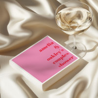 Ducha Personalizado rosa y rojo moderno brillante