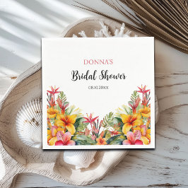 Servilleta De Papel Ducha tropical luau hawaiana para novias