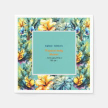 Ducha verde tropical amarillo acuático