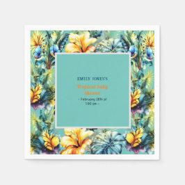 Servilleta De Papel Ducha verde tropical amarillo acuático