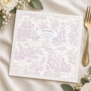 Servilleta De Papel Ducha vintage de flores de lavanda de Jouy