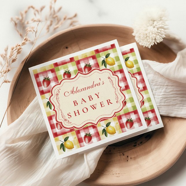 Servilleta De Papel Duche de bebé Lemon Berry Picnic (Subido por el creador)